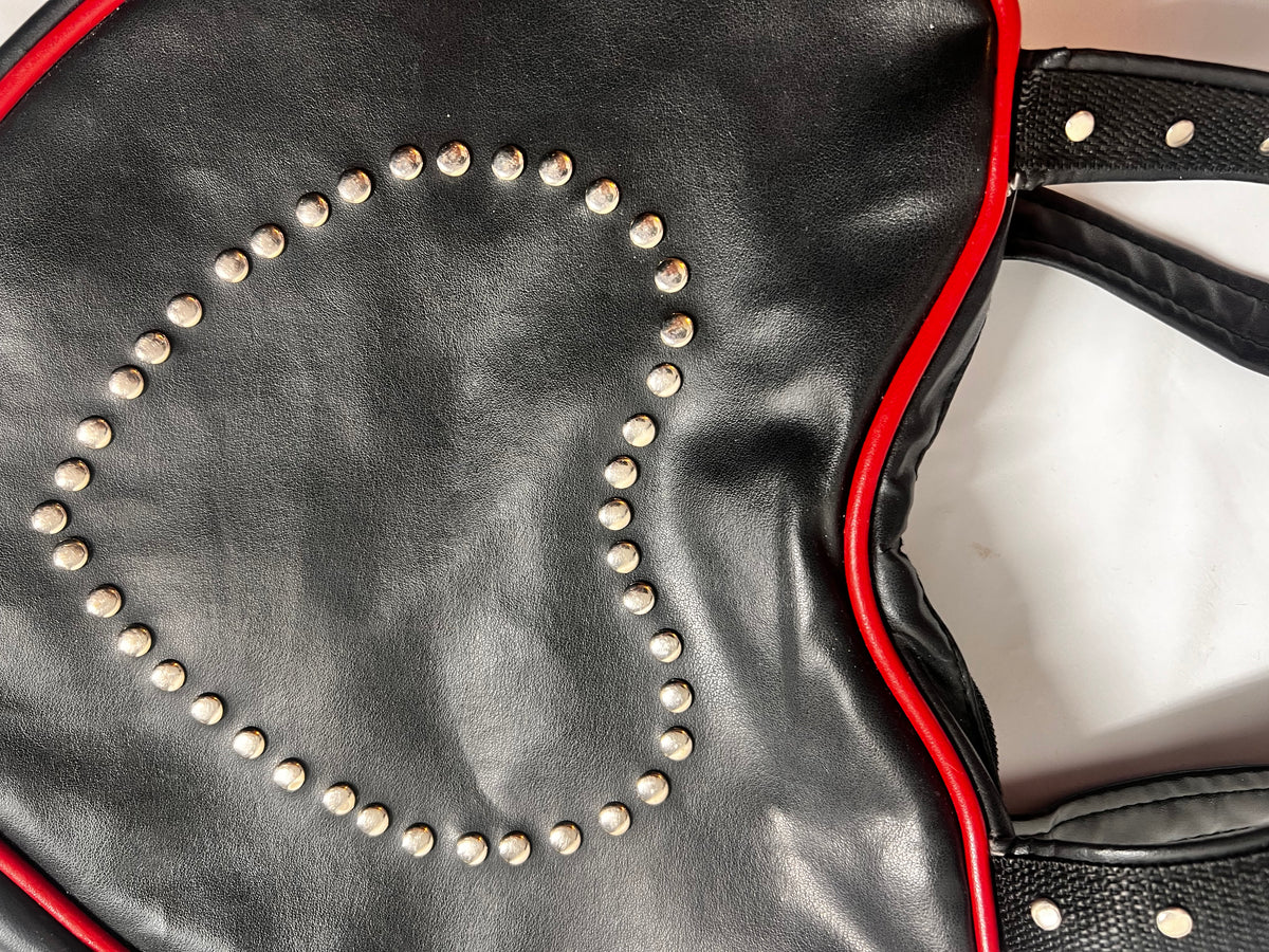Love heart shaped studded |handbag