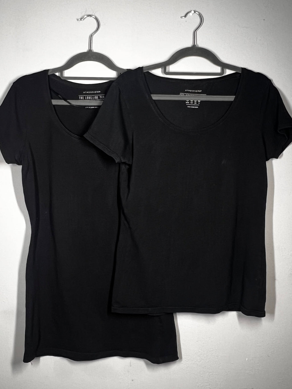 Women’s Black Top pack of two| Longline T-Shirt & Casual Top | Size 14