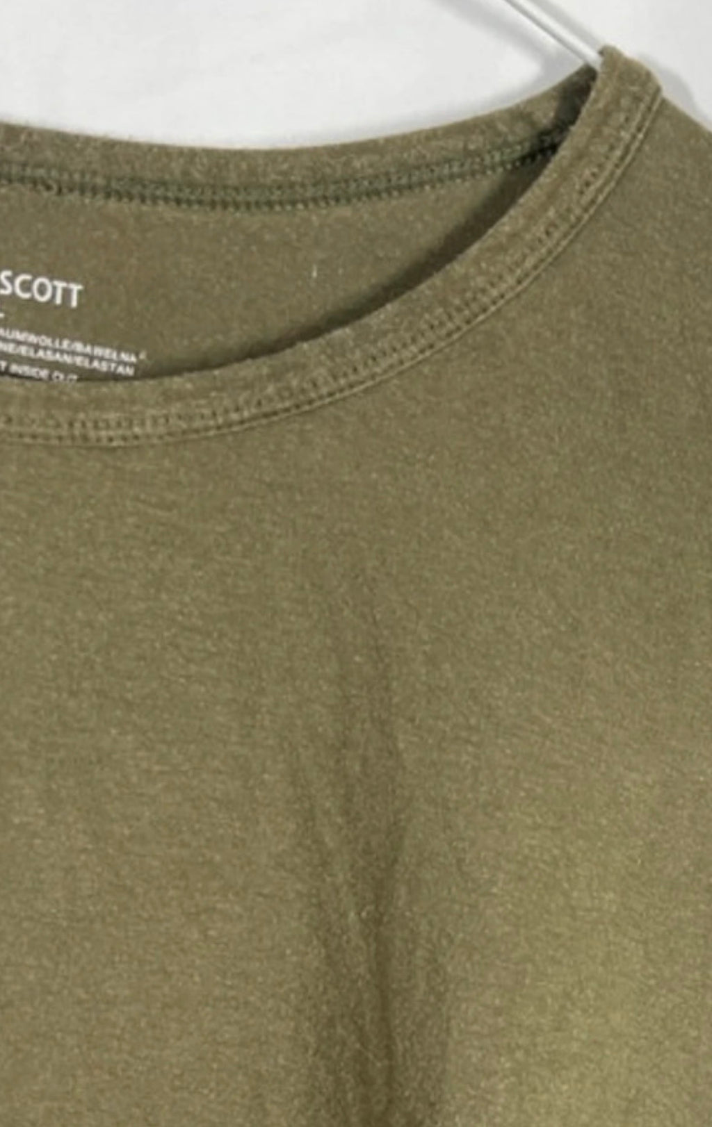 Lyle & Scott Khaki T-Shirt Mens | XL (Fits Large) | Short Sleeve Tee