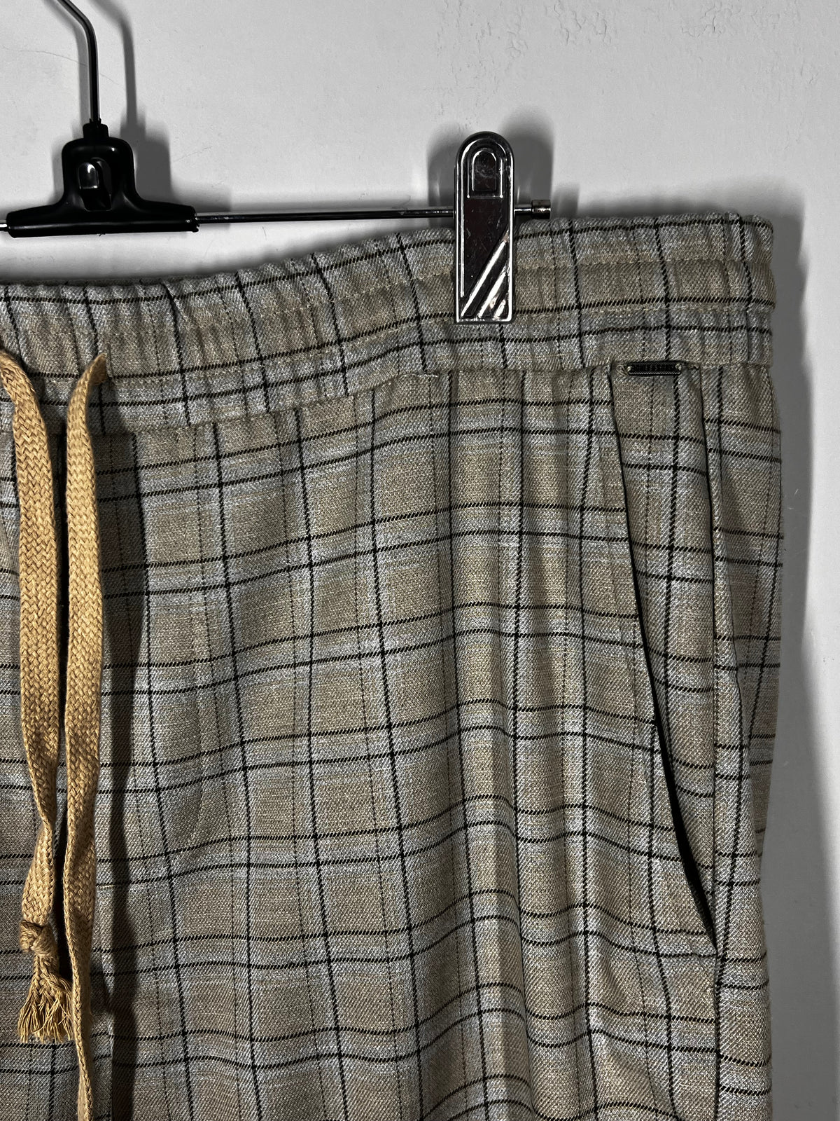 Only & Sons |Check Tapered Trousers |Size Large |Cropped Smart Casual Unisex