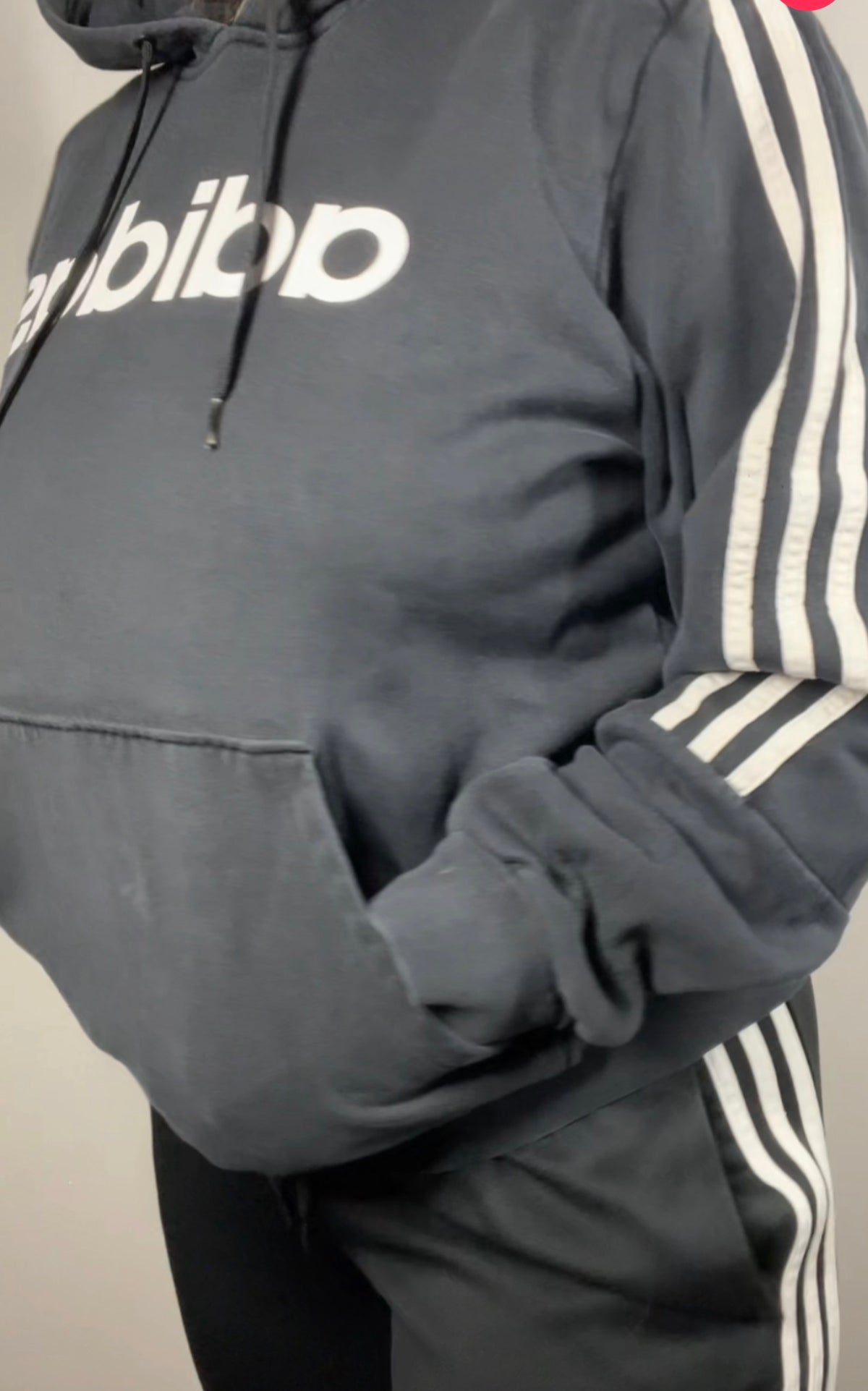 Adidas Black Hoodie | Size Large |Sportswear Gym Casual Logo Hoodie