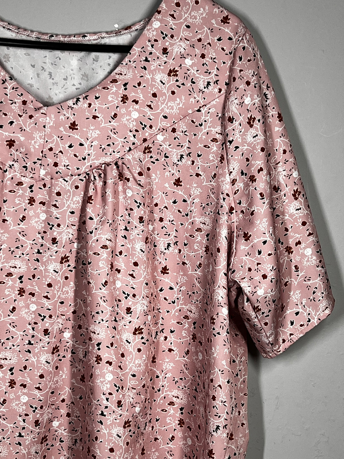 Pink Floral Maternity Blouse | Women’s Pregnancy Top | Size 2XL