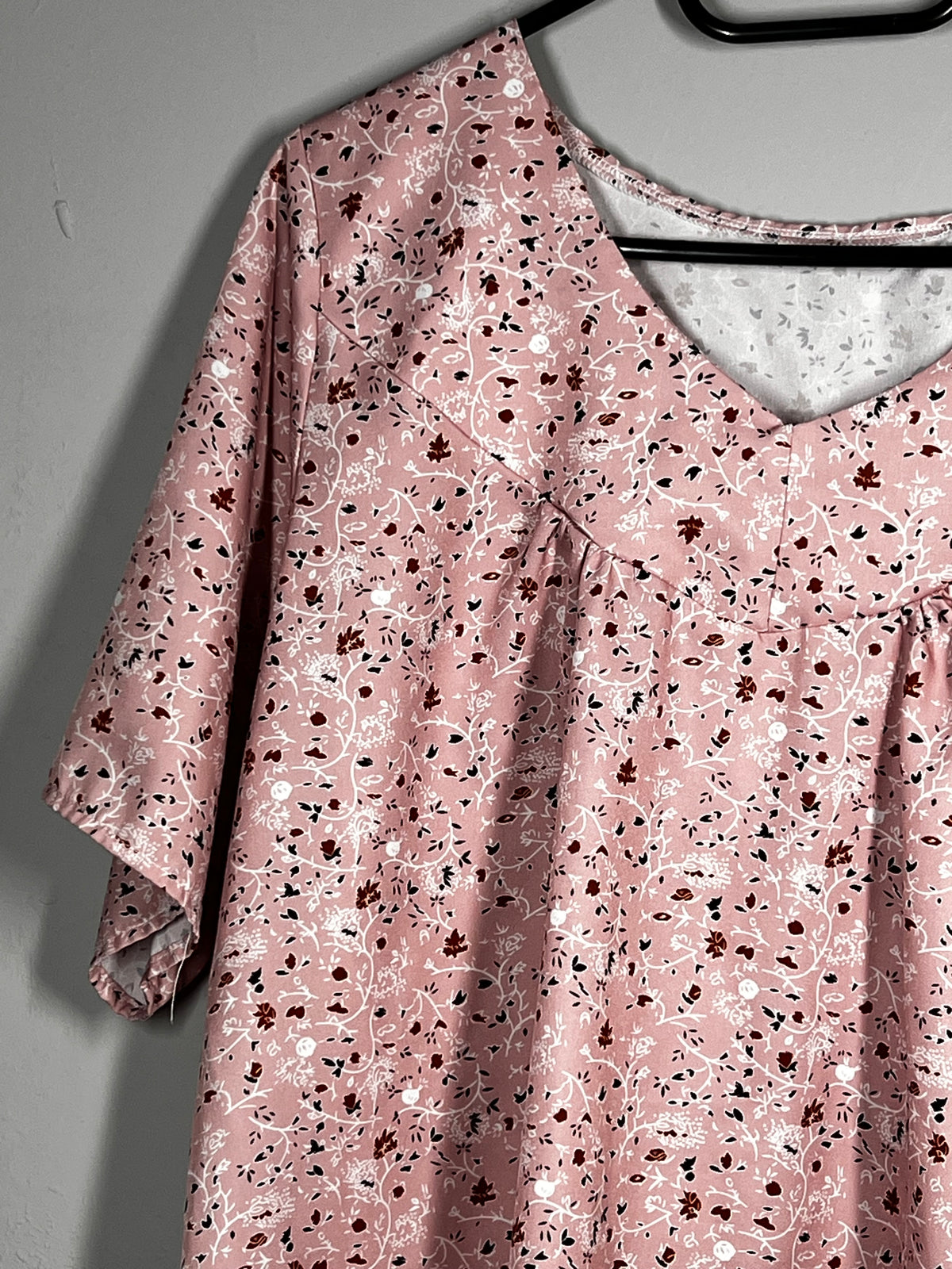 Pink Floral Maternity Blouse | Women’s Pregnancy Top | Size 2XL