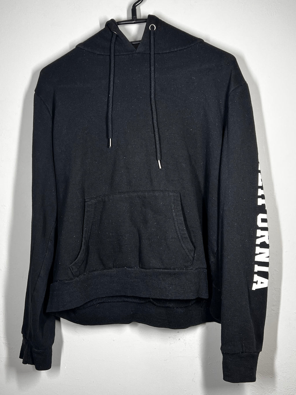 Atmosphere Black Hoodie | Los Angeles Sleeve Print | Women’s Size 14/16