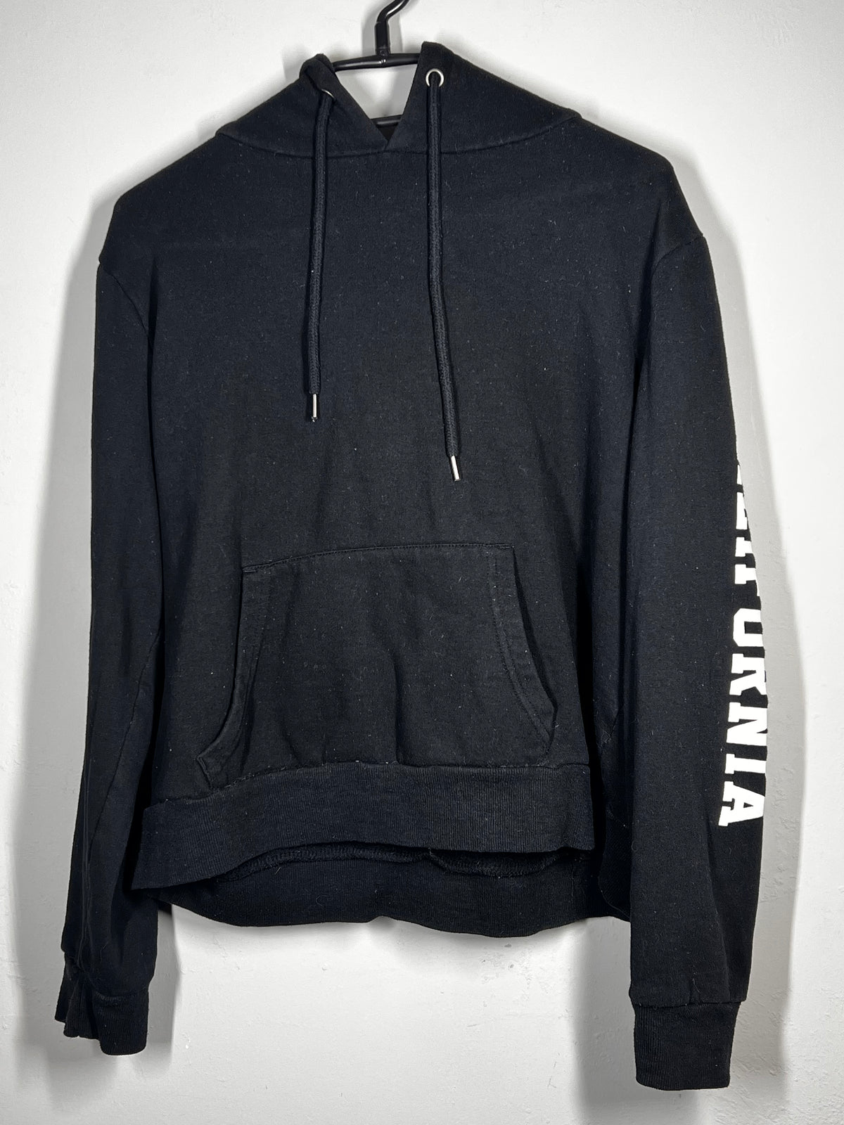 Atmosphere Black Hoodie | Los Angeles Sleeve Print | Women’s Size 14/16