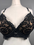 Ann Summers Black & Beige Bra 36DD | Elegant Lace Detail Lingerie