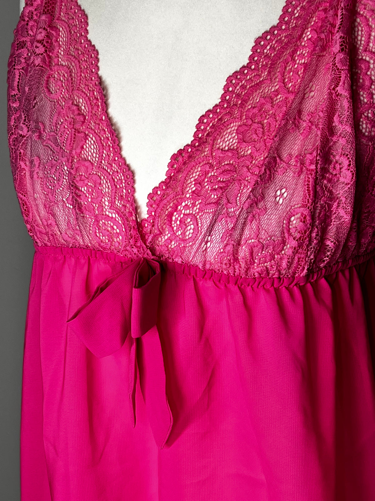 Pink Lace Trim Cami Nightdress | Size 16 | Lingerie Nightwear Chemise