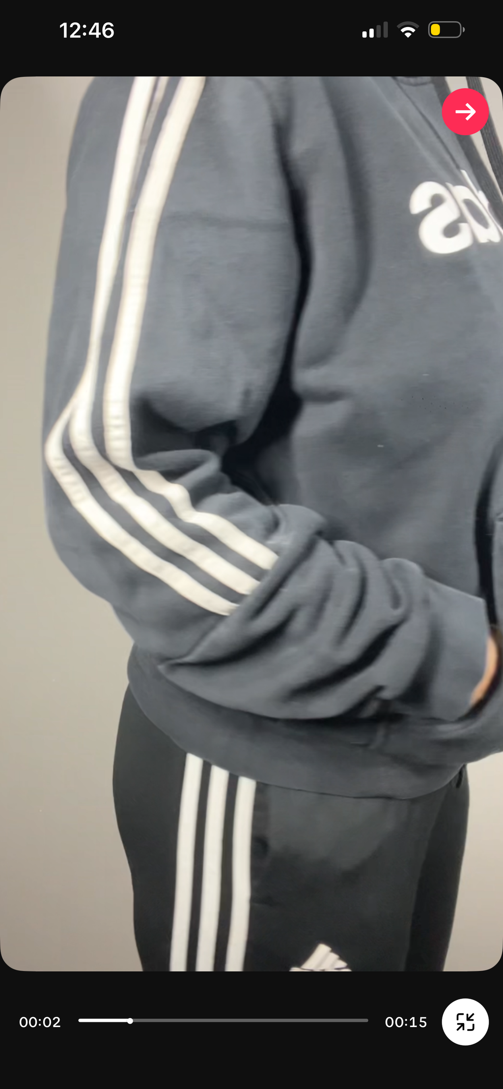 Adidas Black Hoodie | Size Large |Sportswear Gym Casual Logo Hoodie