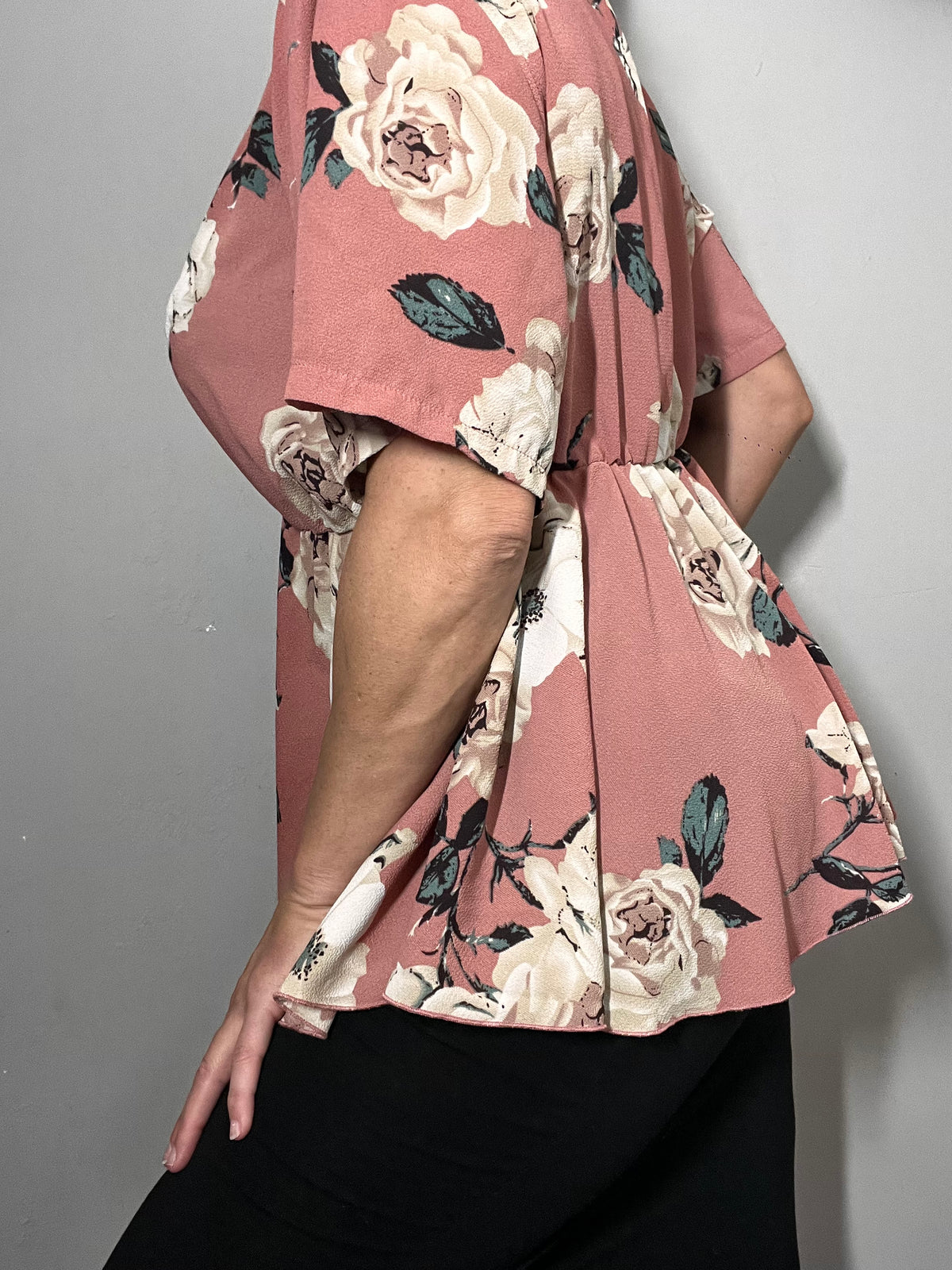Shein Curve rose Floral Blouse | Women’s Plus Size Top | Size 3XL