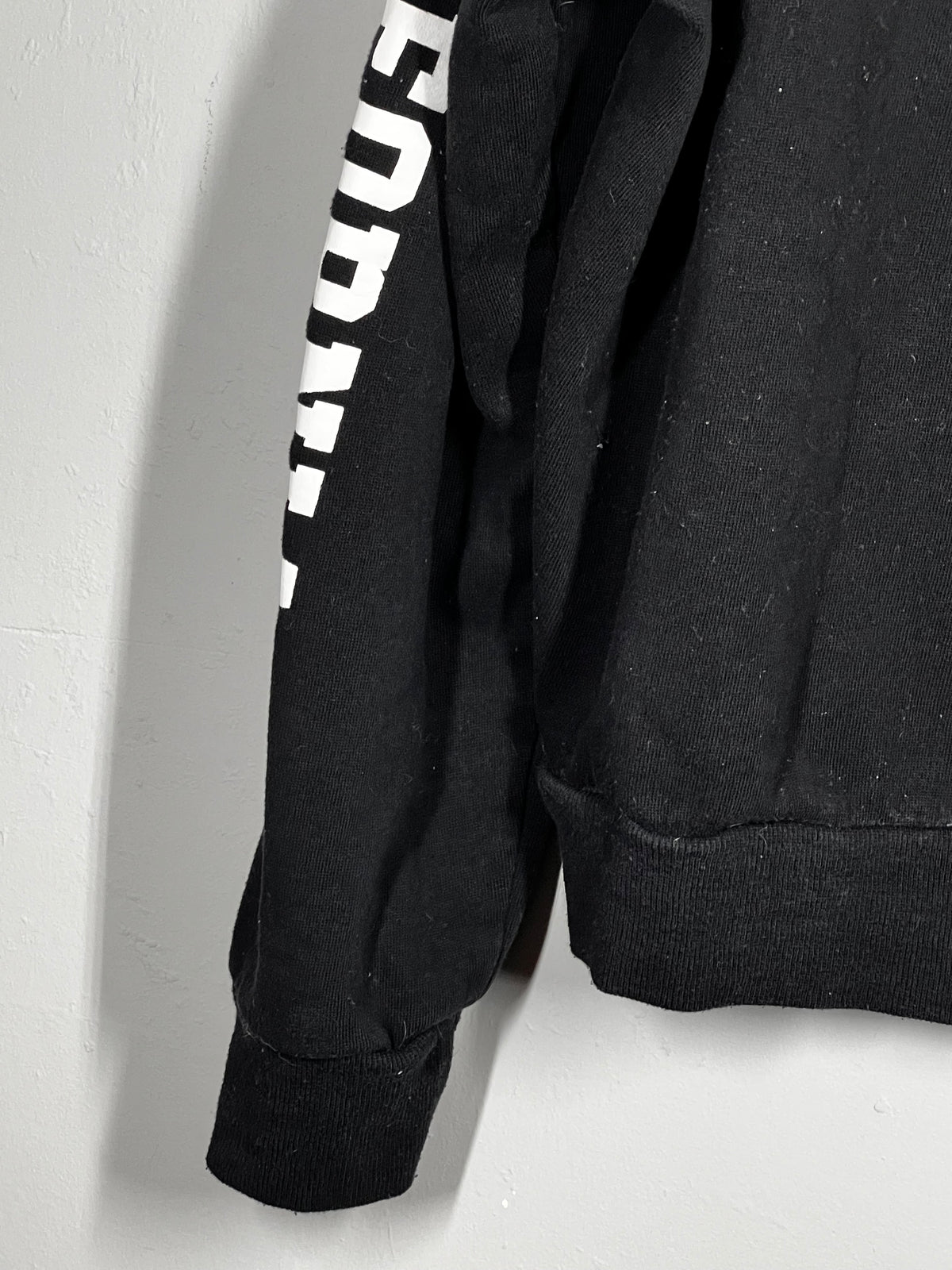 Atmosphere Black Hoodie | Los Angeles Sleeve Print | Women’s Size 14/16