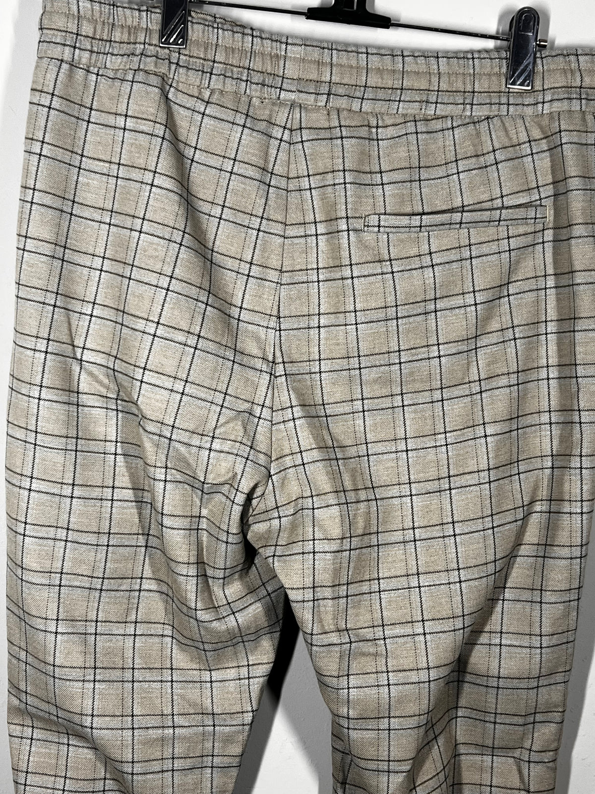 Only & Sons |Check Tapered Trousers |Size Large |Cropped Smart Casual Unisex