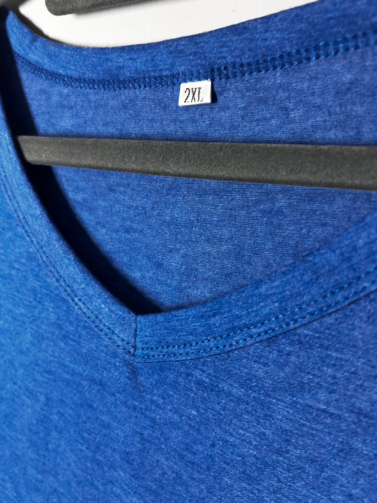 Blue T-Shirt |White Stripe Sleeves Size 2XL |Casual Top