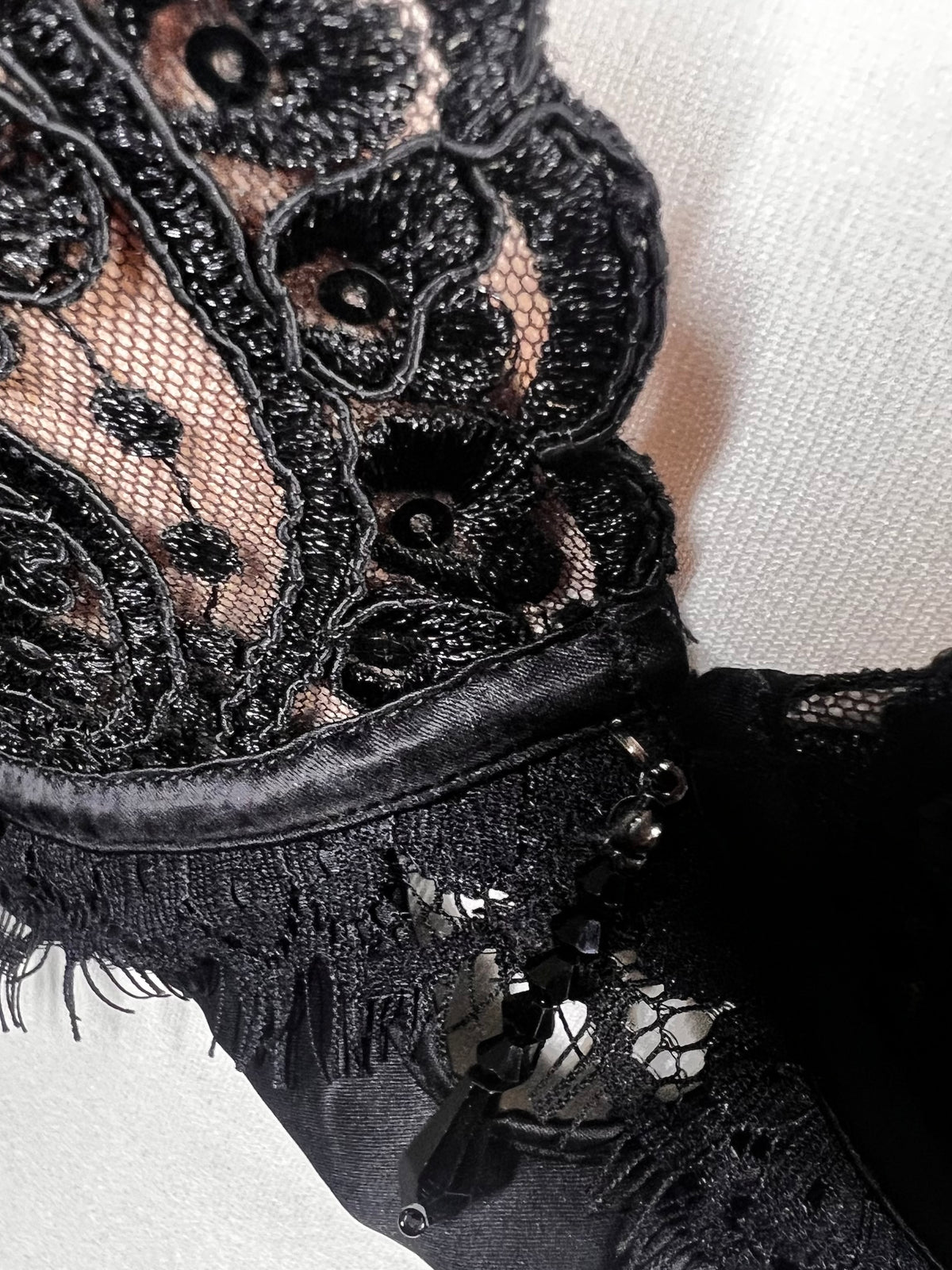Ann Summers Black & Beige Bra 36DD | Elegant Lace Detail Lingerie