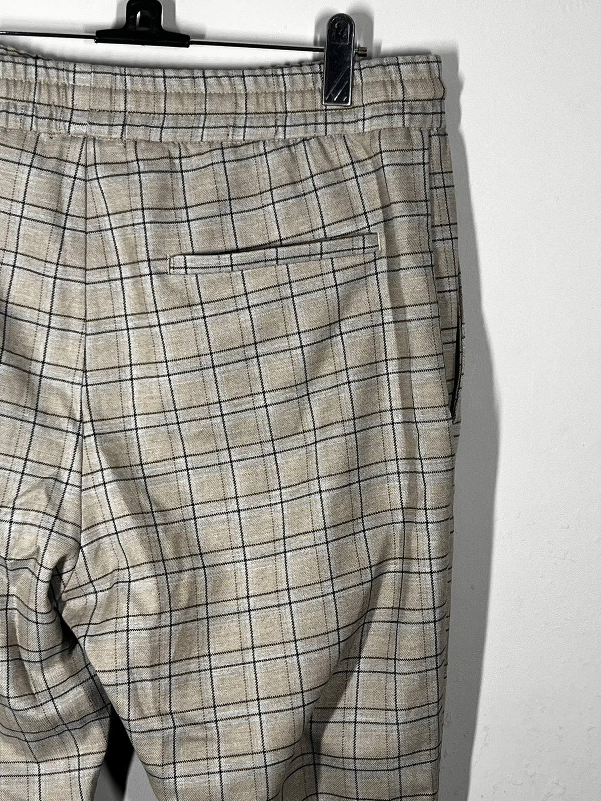 Only & Sons |Check Tapered Trousers |Size Large |Cropped Smart Casual Unisex
