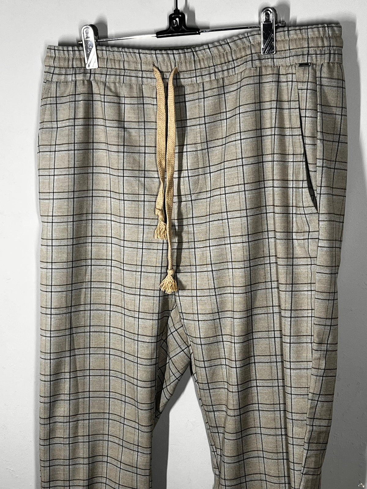 Only & Sons |Check Tapered Trousers |Size Large |Cropped Smart Casual Unisex