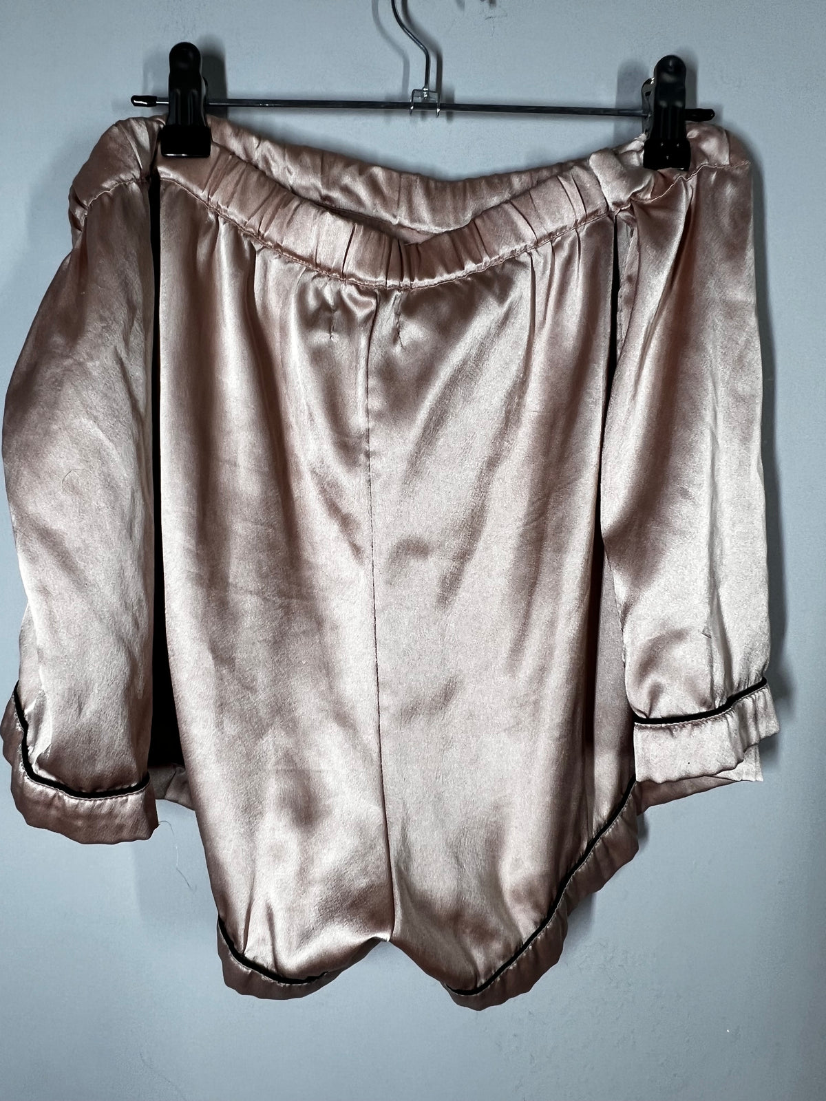 Rose Satin Pyjama Set Size XL Shorts Set Nightwear Loungewear
