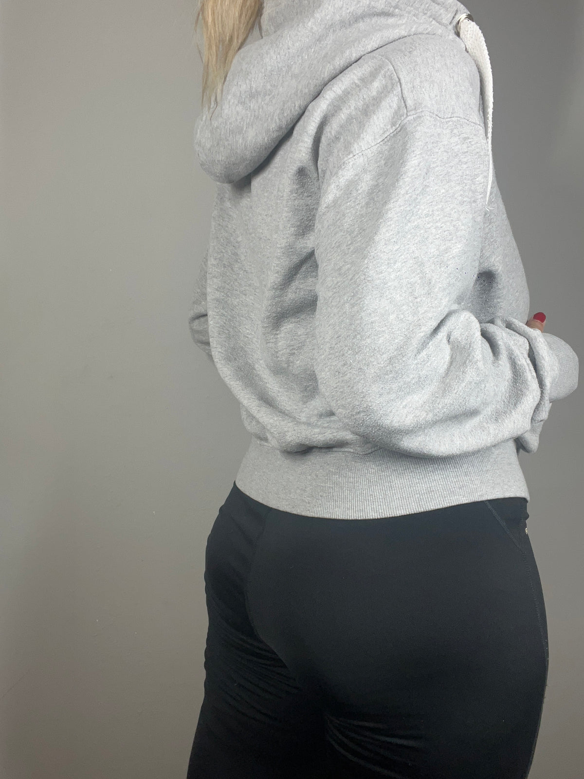 Malaika Grey Zip Hoodie | Full Zip Hooded Sweatshirt | Size XL